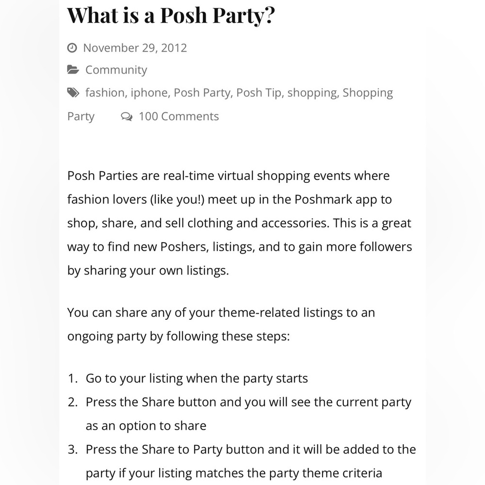 🎉TB UPDATED POSH PARTY LINEUP>Poshmark Party Main Listing Week’s Up! Let’s GO - Picture 3 of 8